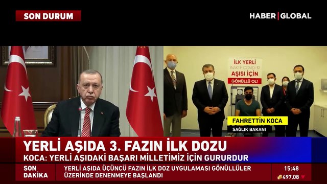 Yerli aşıda Faz-3 ilk doz uygulaması! Cumhurbaşkanı Erdoğan da katıldı, aşı adı TURKOVAC olarak belirlendi