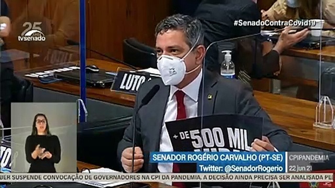 CPI DA COVID (22/6): Senadores fazem 1 minuto de silêncio em homenagem aos mais de 500 mil mortos