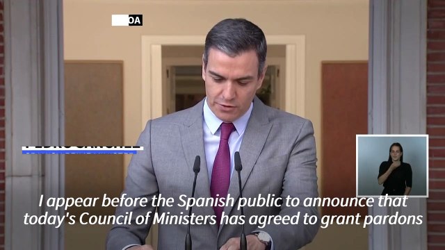 Spain's PM Pedro Sanchez announces pardoning of 9 jailed Catalan separatists