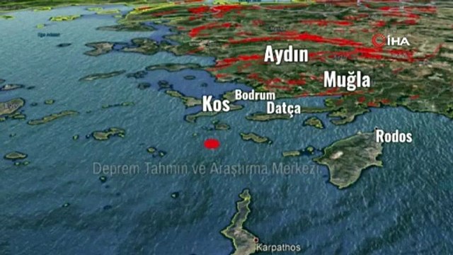 Datça açıklarındaki 5.5 büyüklüğündeki depremin sesi