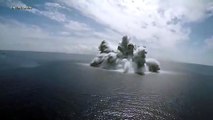 La navy fait exploser une bombe sous-marine