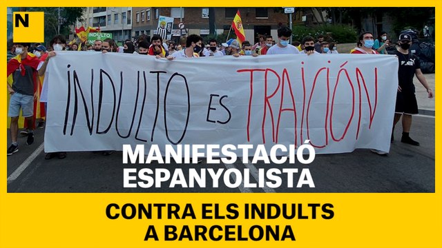 Manifestació espanyolista contra els indults a Barcelona
