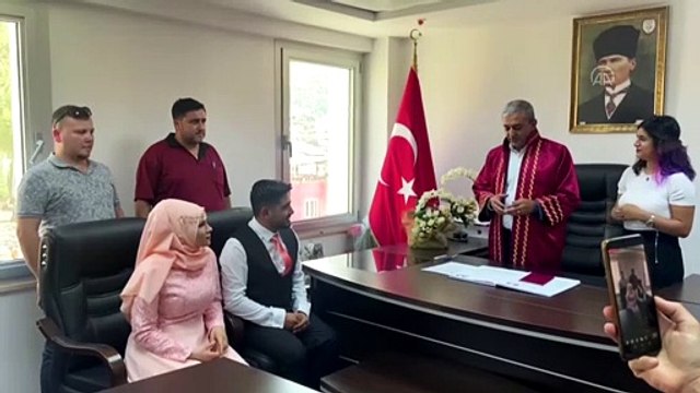 AYDIN - İşitme ve konuşma engelli çiftin nikahı kıyıldı