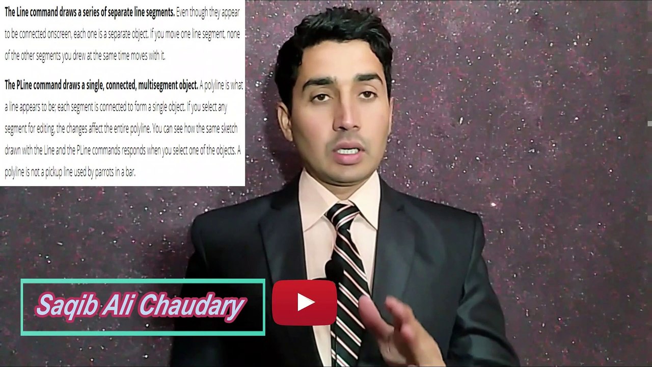 AutoCAD class 17  | AutoCAD polyline Command in Urdu/Hindi  | How do you draw a polyline? part 1