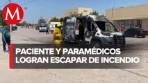 Se incendia ambulancia en Baja California Sur