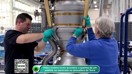 Video mostra como acontece a queima de um satélite na reentrada na atmosfera da Terra