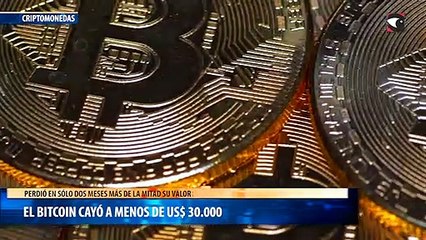 El Bitcoin cayó a menos de US$ 30.000