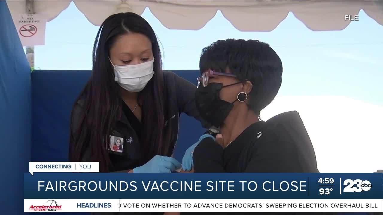Kern County Fairgrounds mass vaccination site t...