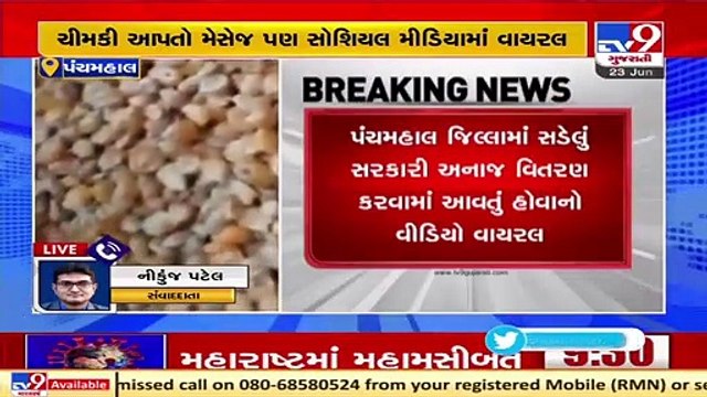Viral video shows rotten grains being allegedly distributed to NFSA cardholders in Panchmahal _ TV9