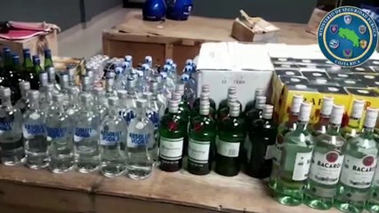En dos golpes, decomisan 10 millones de colones en licor