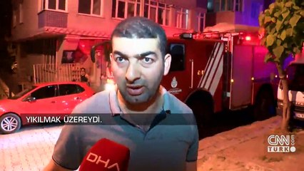 Kolonu çatlayan 5 katlı binanın sakinleri tahliye edildi