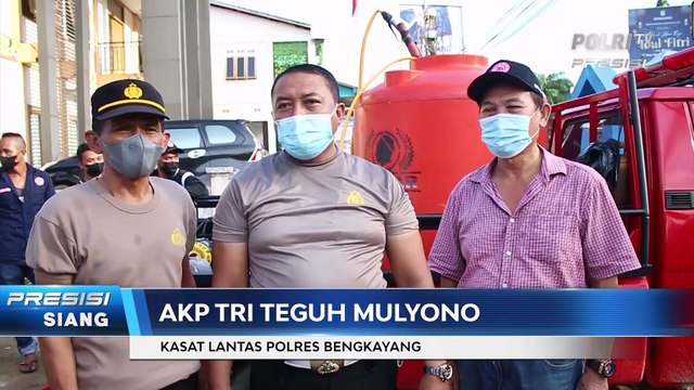 Polres Bengkayang Lakukan Penyemprotan Cairan Disinfektan