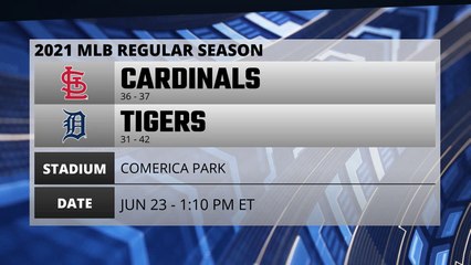 Cardinals @ Tigers Game Preview for JUN 23 -  1:10 PM ET