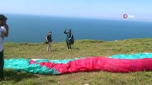 Mutlu şehir Sinop'ta yamaç paraşütü eğitimleri veriliyor