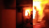 Veja imagens do momento da ação no interior da casa que pegou fogo no Jardim Alvorada