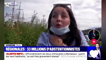 Elle explique sur BFMTV pourquoi elle n’a pas voté et devient la risée de tout le web