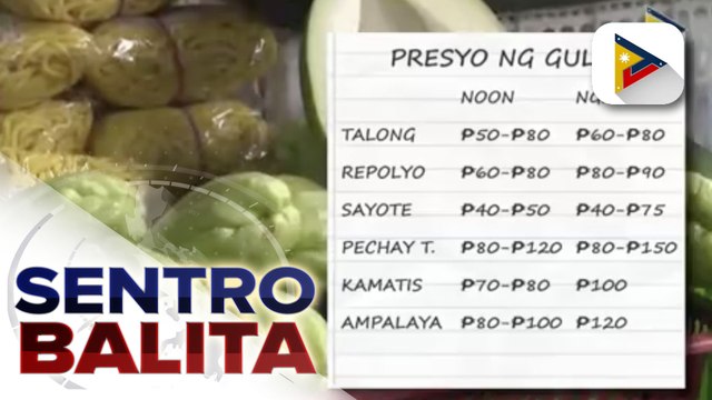 Presyo ng ilang gulay sa ilang pamilihan, tumaas dahil umano sa bahagyang pagbaba ng supply; maayos na delivery ng mga gulay, pinatitiyak