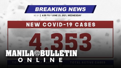 DOH reports 4,353 new cases, bringing the national total to 1,372,232, as of JUNE 23, 2021