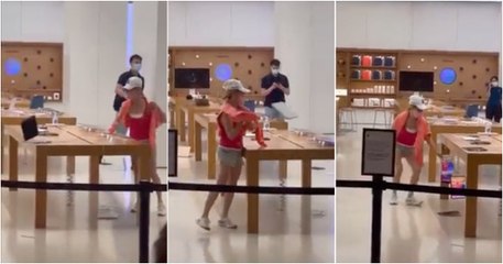 Cliente insatisfeita destrói equipamentos em loja da Apple
