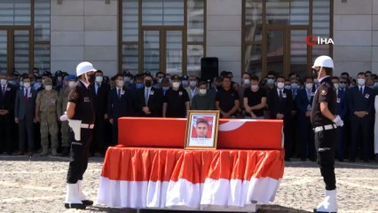 Siirt'te kazada hayatını kaybeden polis memuru için tören düzenlendi