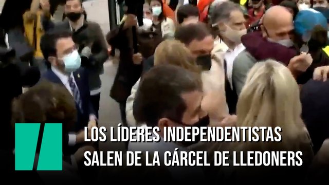 Los líderes independentistas salen de la cárcel de Lledoners
