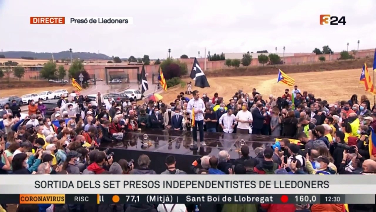 Discurs de Jordi Sànchez després d'haver sortit de la presó
