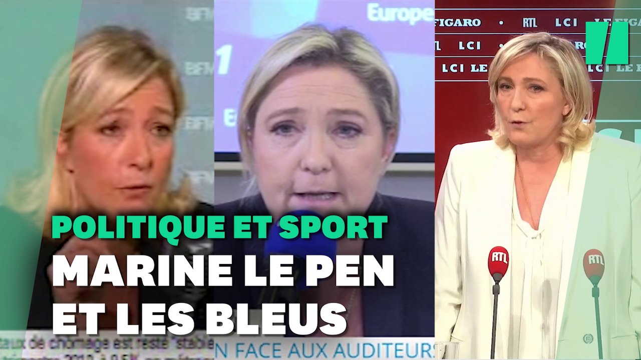 Marine Le Pen veut "laisser le sport en dehors de la politique" tout en faisant régulièrement l'inverse