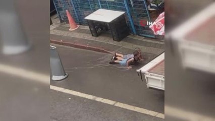 Çocuklar yağmurda böyle eğlendi