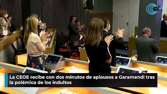 La CEOE recibe con dos minutos de aplausos a Garamendi tras la polémica de los indultos