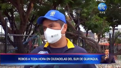 Robos a toda hora en ciudadelas en el sur de Guayaquil