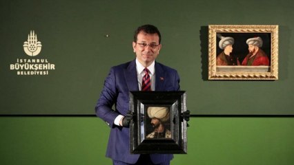 İBB’ye bağışlanan Kanuni tablosu İstanbul’da: Fatih ve Kanuni İBB’de buluştu