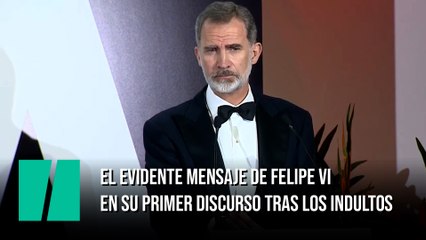 El breve pero evidente mensaje de Felipe VI en su primer discurso tras los indultos