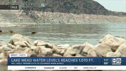 Lake Mead water levels drop to 1,070 feet