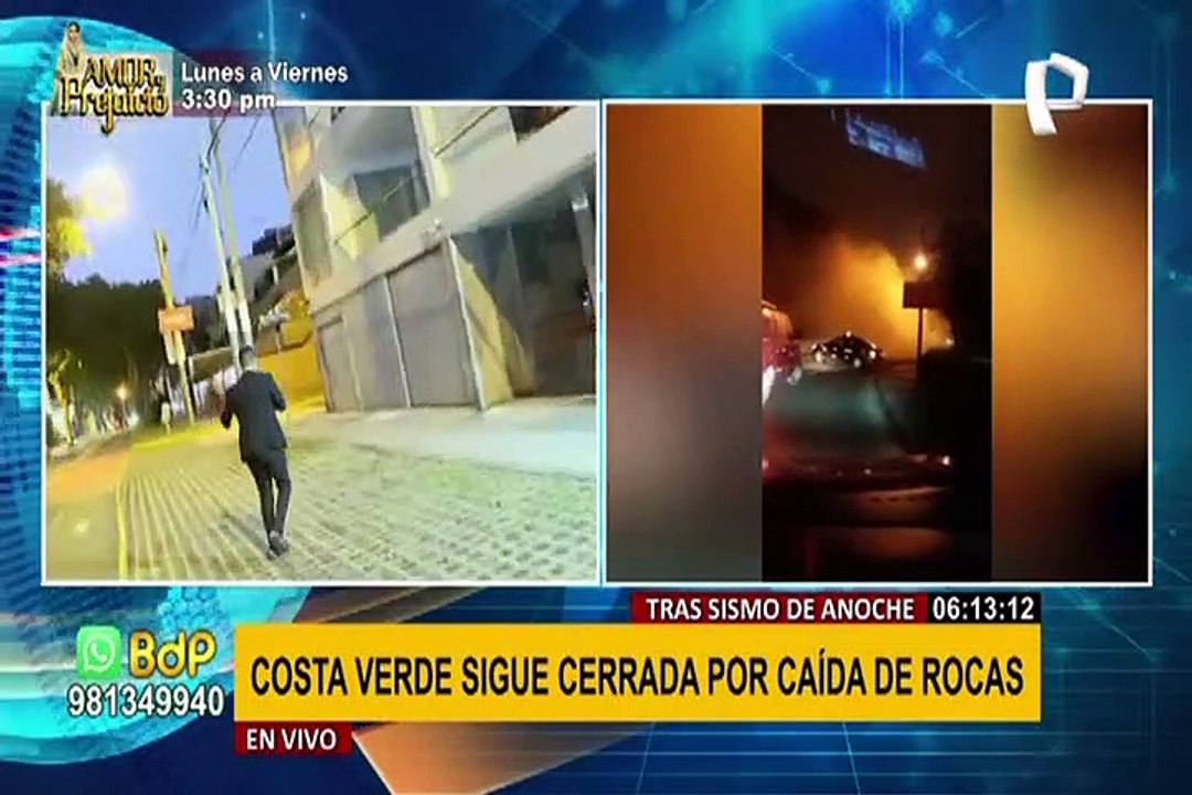 Temblor ocasiona caída de revestimiento de junta sísmica en edificio de Jesús María