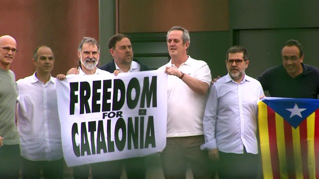 Junqueras, Forn, Rull, Turull, Romeva, Sànchez y Cuixart salen de Lledoners