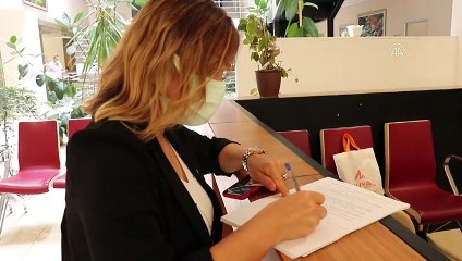 Samsun Adliyesi'nde sırası gelenlere Kovid-19 aşısı yapılıyor