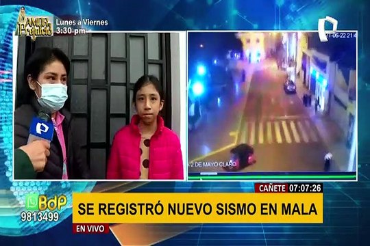 Vecinos de Mala en alerta por réplicas del sismo de anoche