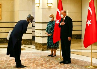 Nijerya Büyükelçisi Abba, Cumhurbaşkanı Erdoğan'a güven mektubu sundu