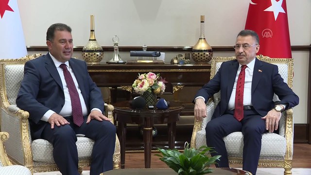 ANKARA - KKTC Başbakanı Saner, Cumhurbaşkanı Yardımcısı Oktay ile ortak basın toplantısında konuştu