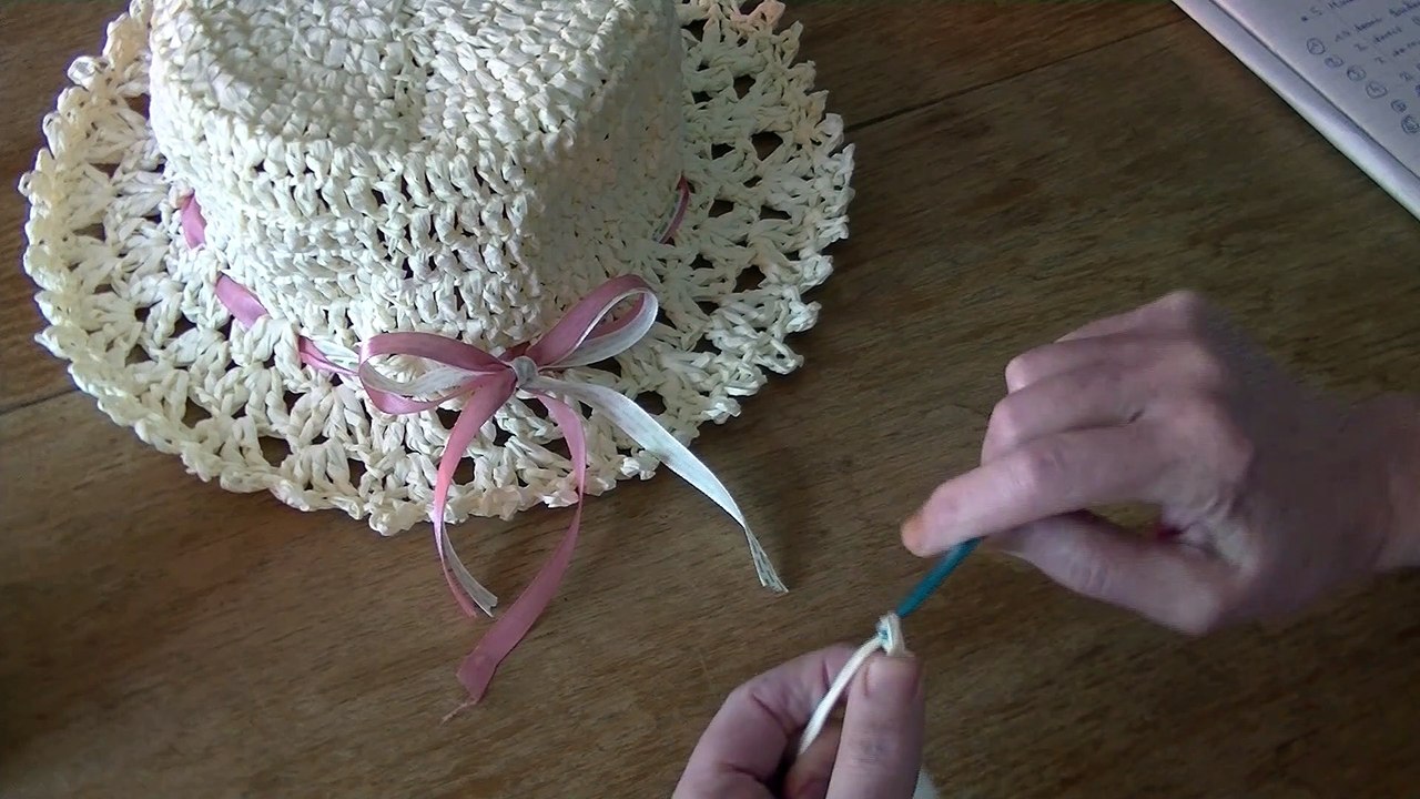 TUTO CROCHET Comment faire un chapeau avec du raphia
