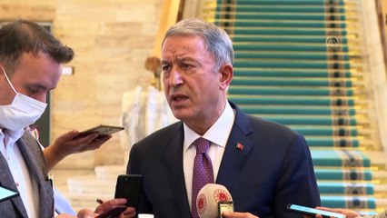 TBMM - Milli Savunma Bakanı Akar, Mecliste gazetecilerin sorularını yanıtladı