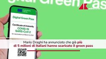 Green Pass, oltre 5 milioni di italiani hanno scaricato certificato