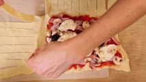 Rezept für leckere geflochtene Pizzataschen