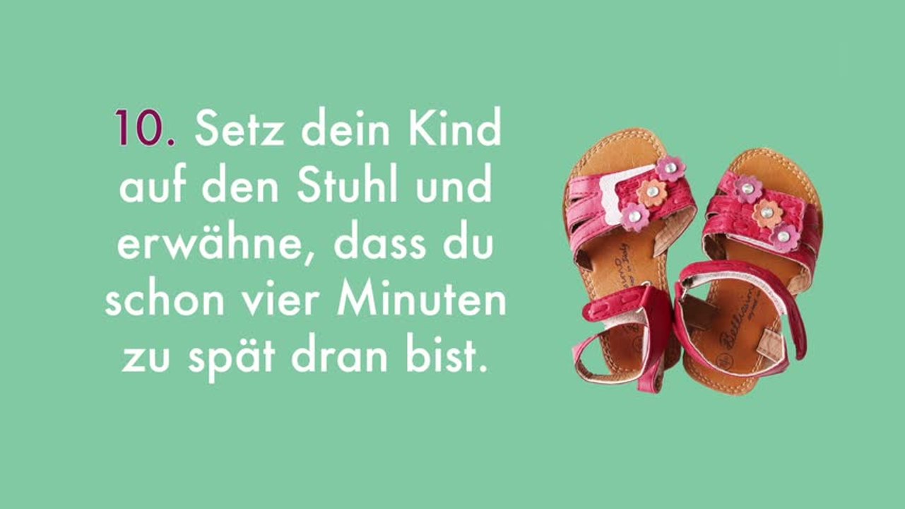 Schuhe anziehen: Der morgendliche Horror, den jede Mutter kennt.