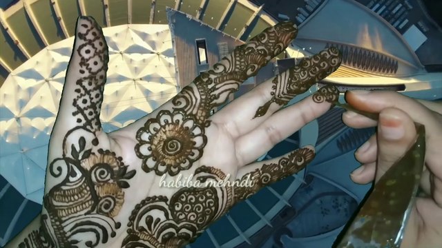 Front hand wedding special mehndi design - new new easy simple Arabic mehndi design - Dubai style Henna mehndi design - belt mehndi design - Habiba Mehandi Art