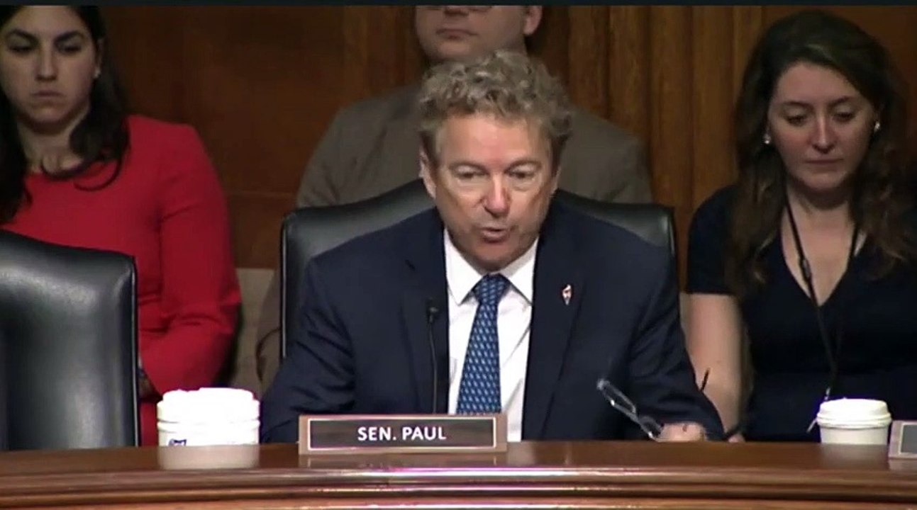 Senator Rand Paul Presses Senate Witness On COVID19 Vaccine Policy