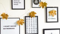 DIY-Herbstdeko: So macht ihr eine Bronze-Blättergirlande!