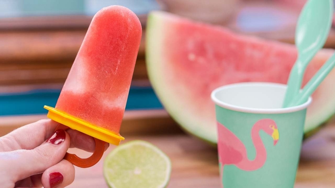 Melonen-Eis mit Ingwer & Limette