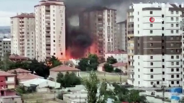 Kayseri’de yangın: Patlamalar mahalleliyi sokağa döktü