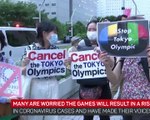 Protesters in Tokyo demand cancellation of Olympic games